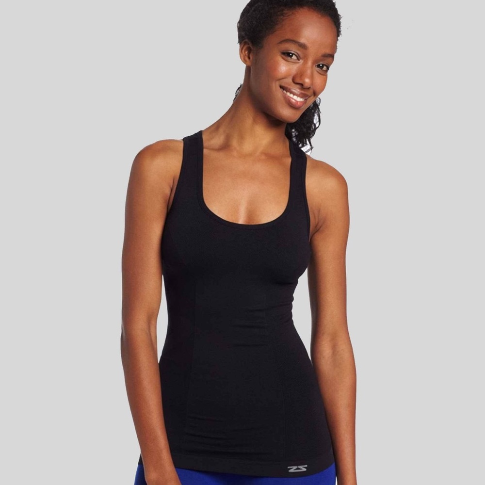 Zensah Cross Back Compression Tank black medium